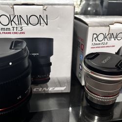 Brand New Rokinon Lens - 85mm Cine & 12mm Wide Frame Lens