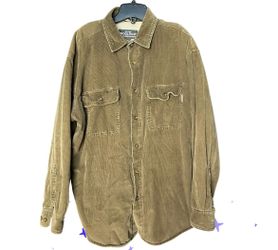 Woolrich Jacket Mens Large Brown Corduroy Sherpa Lined Shacket Outdoor Barn 6215