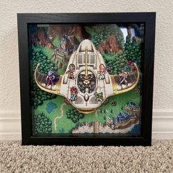 Chrono Trigger Epoch 3D Shadow Box: Retro Gaming Wall Art
