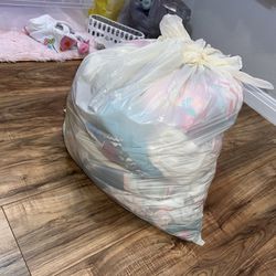 Bag of baby girl clothes