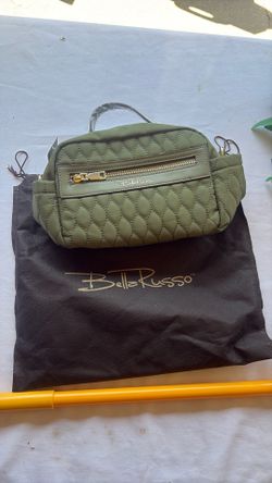 Bella russo gree quilted crossbody bag