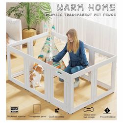 Clear acrylic dog/puppy playpen