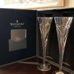 Waterford crystal champagne flutes