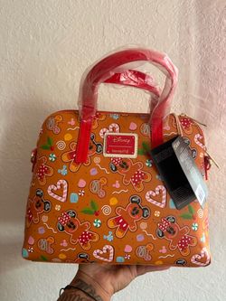 Loungefly Disney Mickey Minnie Gingerbread Satchel Bag