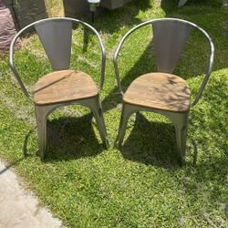 2 Metal Chairs