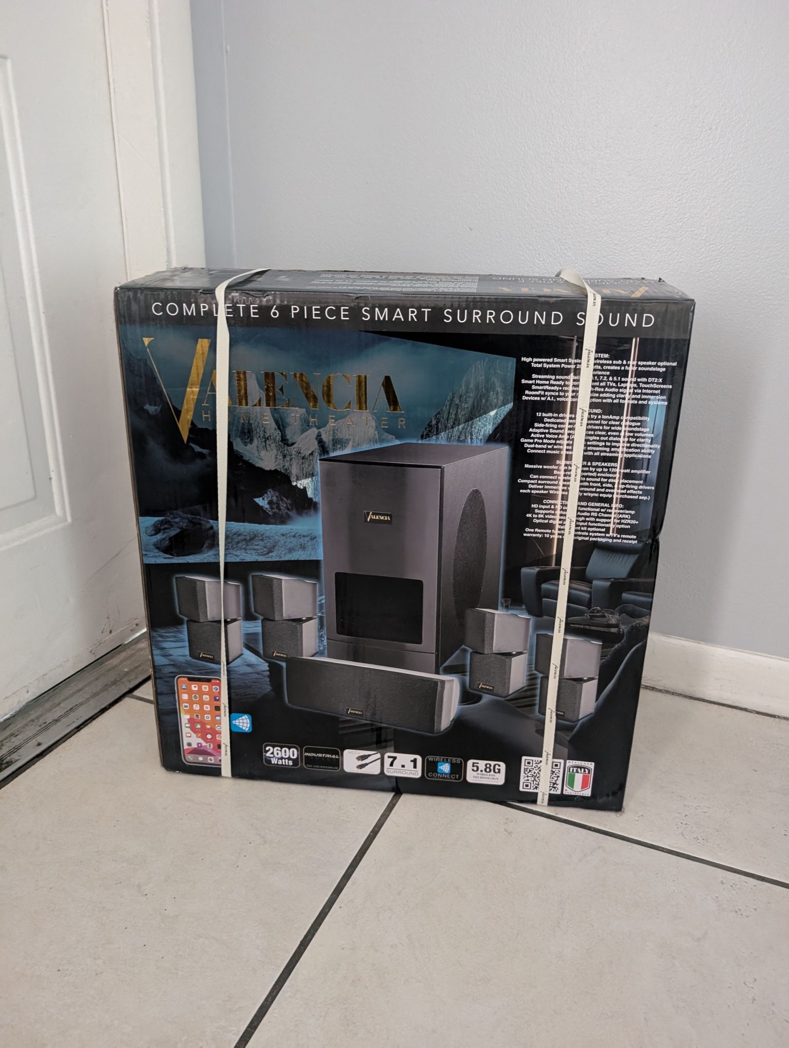 Smart Projector , Smart Surround Sound Speaker And Projector Screen. 