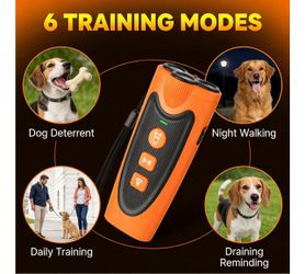 3X Ultrasonic Dog Bark Deterrent, 6 Training Modes, 23FT Range, 30-Day Battery, Rechargeable & Humane Anti-Barking Device for Indoor & Outdoor
