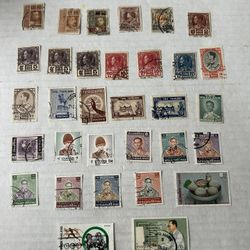 Thailand Siam Nice Stamp Group Of 38 Used