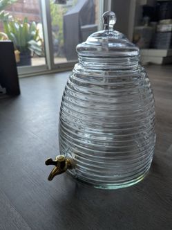 Beehive Glass Beverage Dispenser