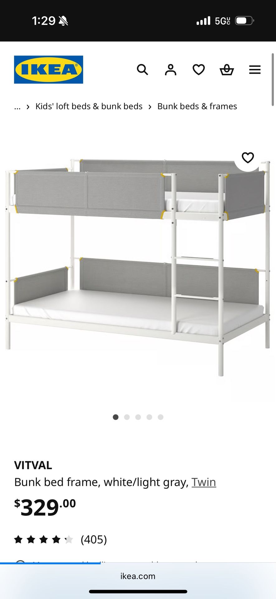 IKEA Twin Size Bunk Bed