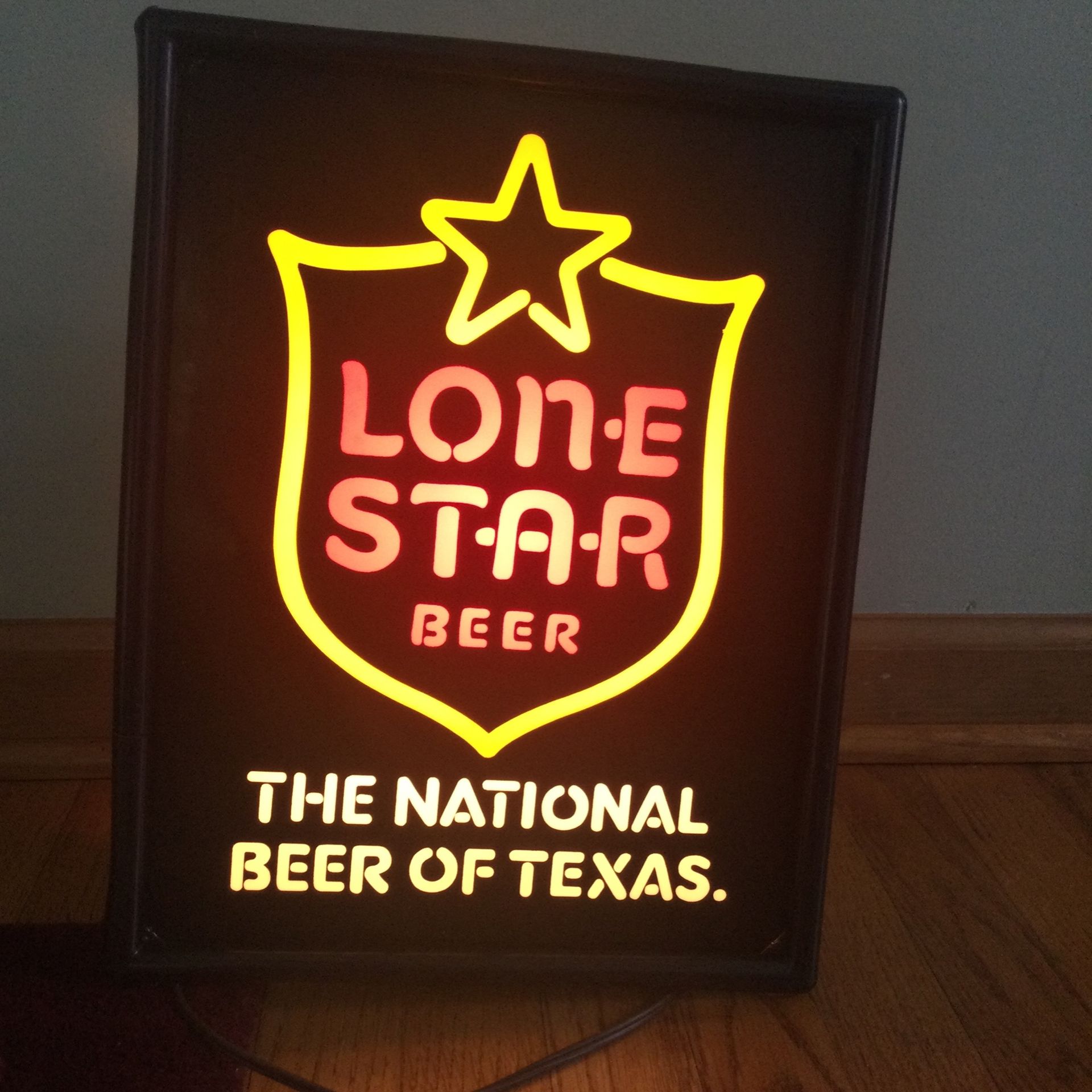 Lone Star Beer Lighted Sign, 14.5” High X 11” Wide x 5” Deep