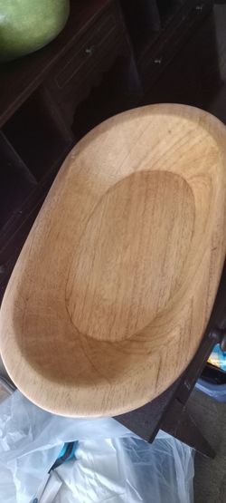 Oval Wooden Dough Bowl