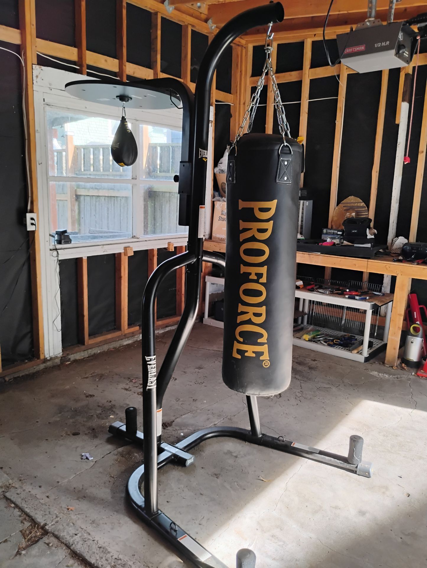 Punching bag and speed bag with stand