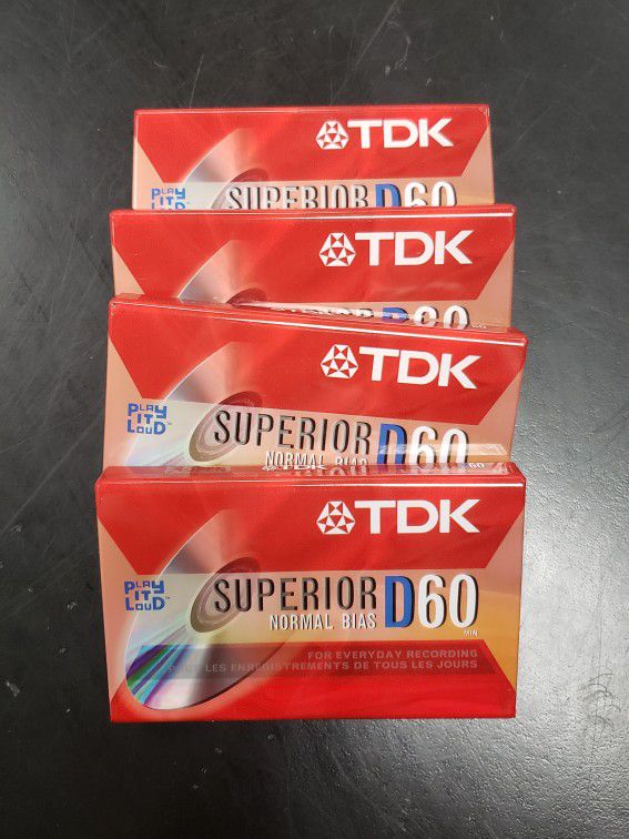 TDK Superior Normal Bias D60 Blank Recording Tapes