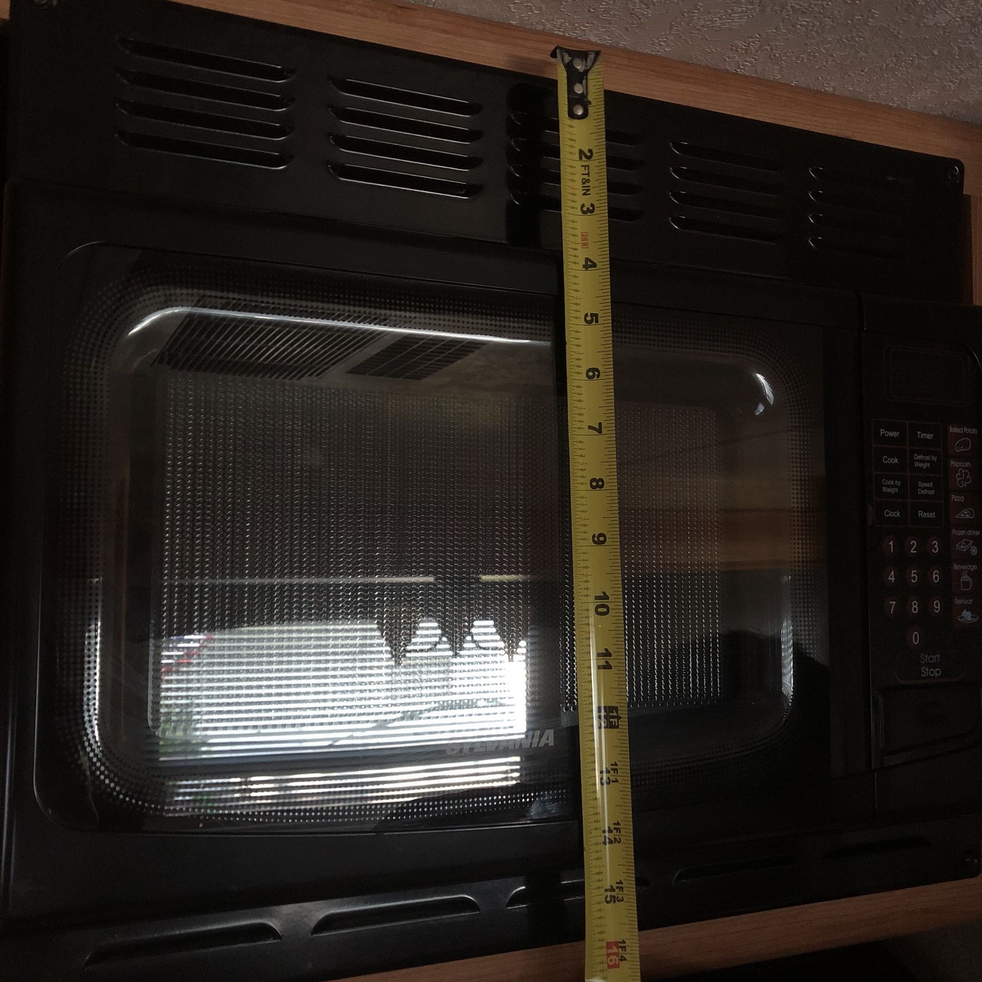 Sylvania Black RV Microwave or use as a Counter Top Microwave