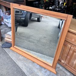 Knotty Pine Dresser, sturdy and beautiful! With Mirror 