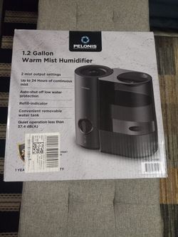 New Pelonis 1.2 Gal Warm Mist Humidifier 