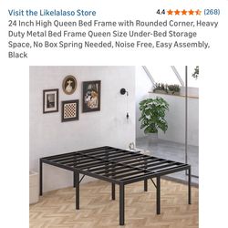 24” Queen size platform bed frame