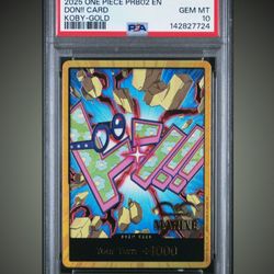 One Piece Card Game TCG PRB02 Koby Gold Don!! PSA 10