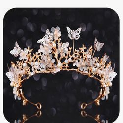 Gold Butterfly Tiara
