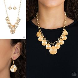 Texture Storm - Gold Necklace