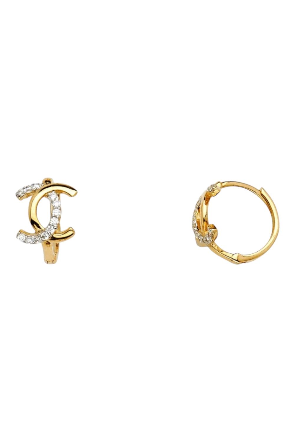 Earrings Yellow Gold 14k. Huggies
