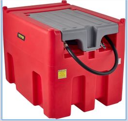 VEVOR Portable Diesel Tank, 116 Gallon Capacity & 10 GPM Flow Rate, Diesel Fuel Tank with 12V Electric Transfer Pump and 13.1ft Rubber Hose, PE Diesel