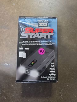 Super Start 1200A Li-Ion Jump Starter Power Pack