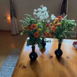 3 Piece Vase/flower Set