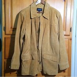 Men's Large Tan Leather Jacket