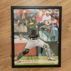 Kurt Suzuki A's Autographed and Framed 16×20 photo