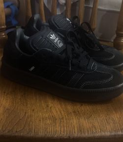 custom adidas Samba XLG Black Carbon