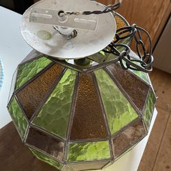 Lamp- Antique Green And Brown