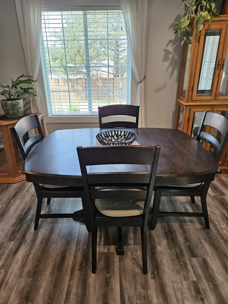 Brown Wood Kitchen Table