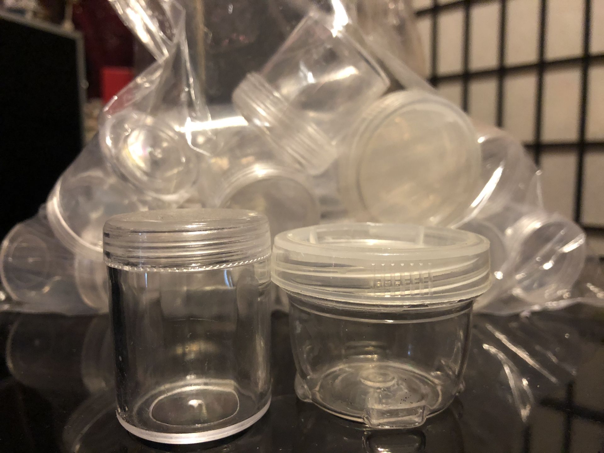Clear containers for slime or storage