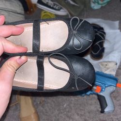 7.5 Baby Girl Black Flats 