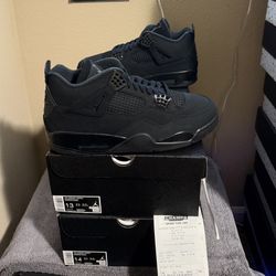 Brand New Air Jordan Black Cat 4’s Size 13 With Receipt. 