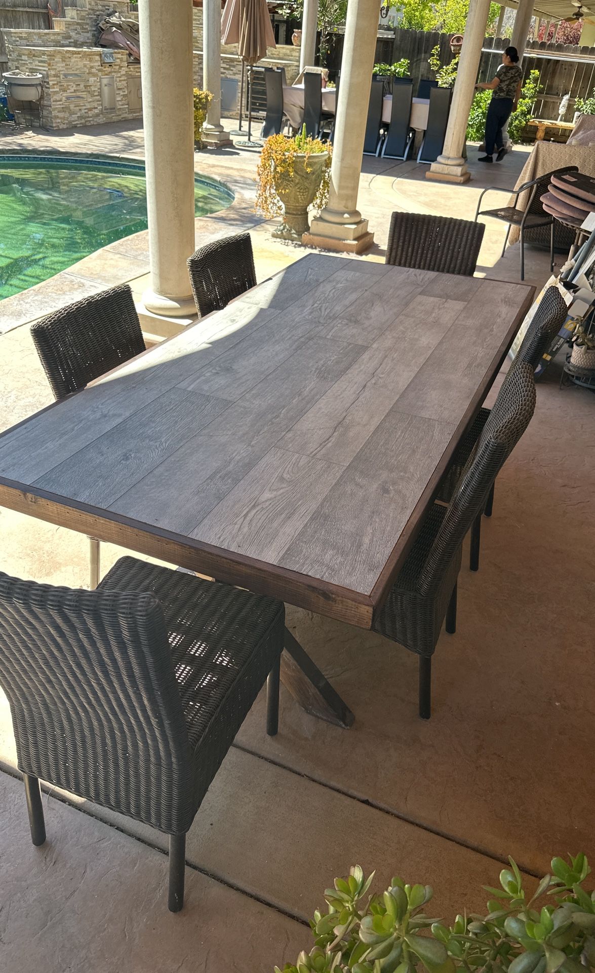 Outdoor Table And 6 Chairs Crate & Barrels