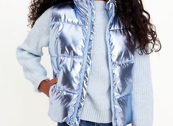 Vest Metalic blue & ear muffs