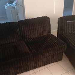L Shape Black Sofa $180