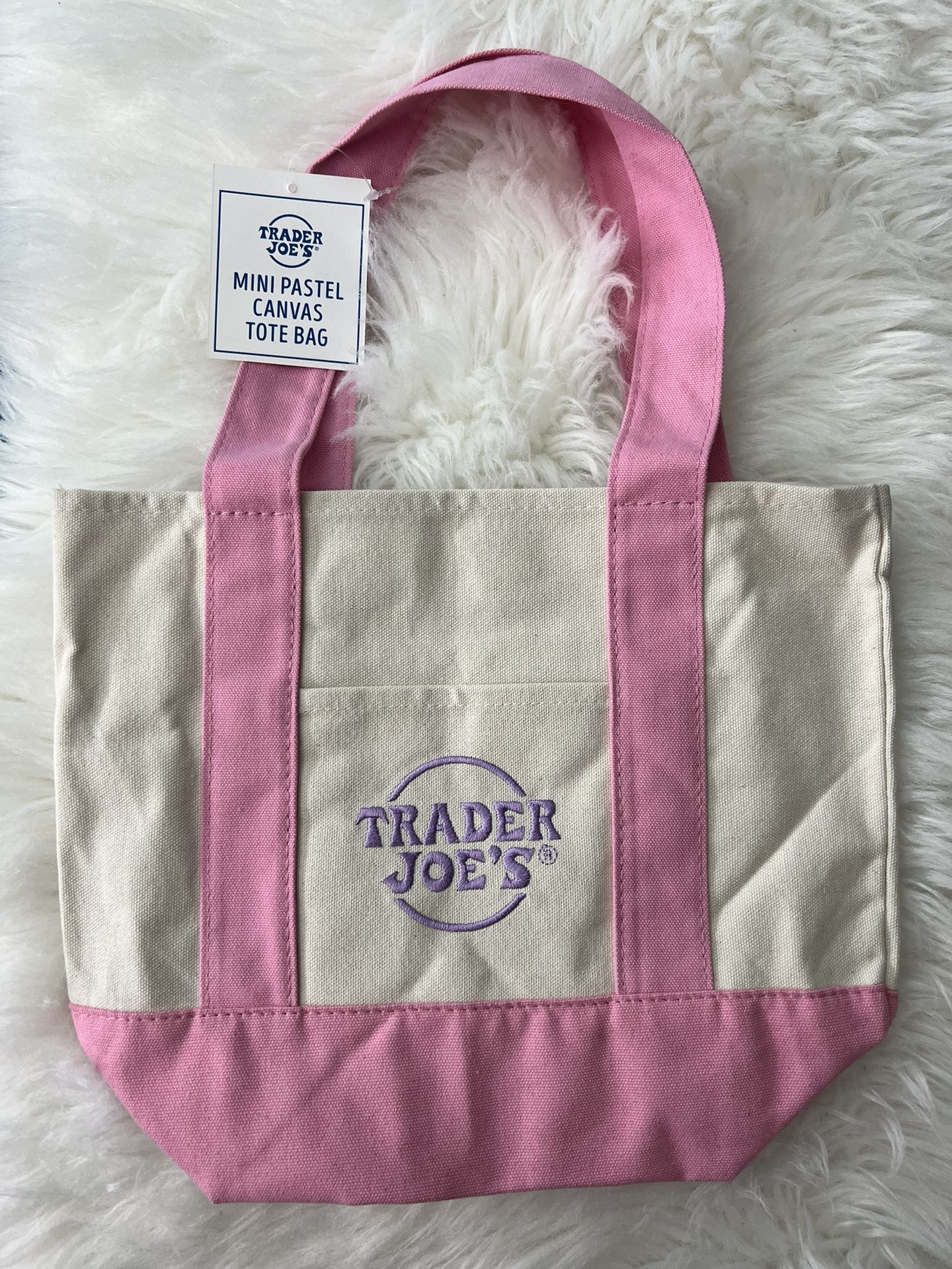 Mini Pastel Canvas Tote Bags