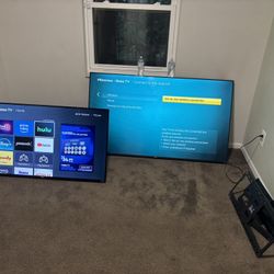 65 inch and 50 inch roku tv
