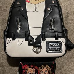Tiffany(Chucky) loungefly Backpack And Matching Wallet
