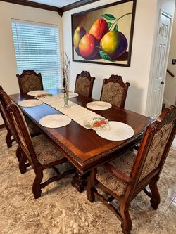 Ashley Furniture Espresso Dining Table Set with 6 Chairs