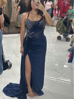 Blue prom dress