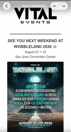 Wobbleland tickets !!