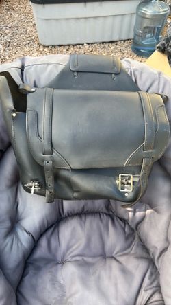 Leather Black Saddle Bags
