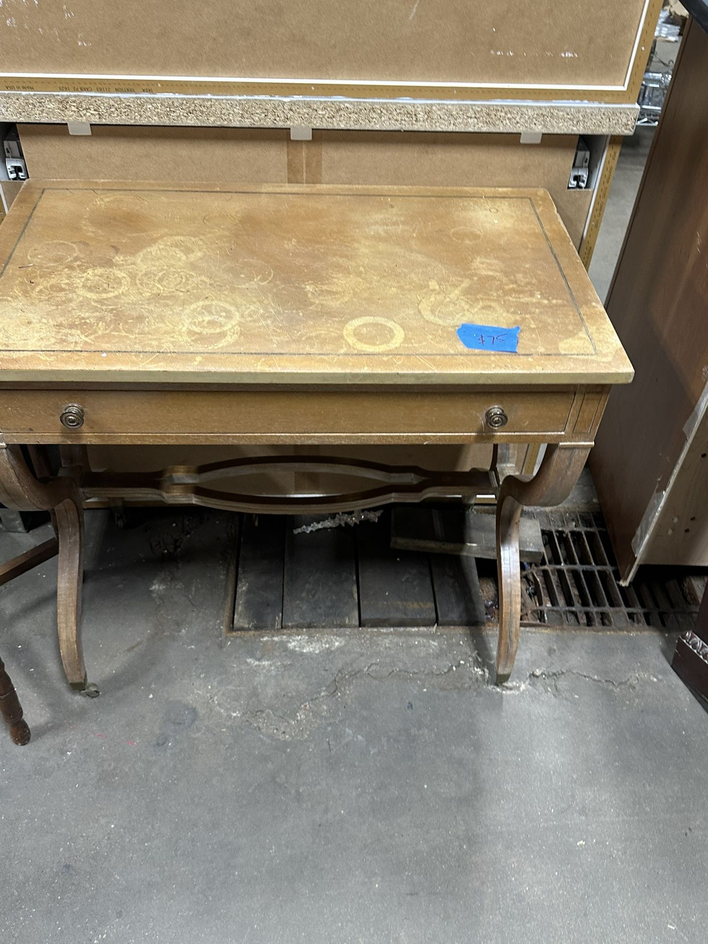 antique style wooden desk or table. 