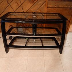 Glass and Metal TV Stand