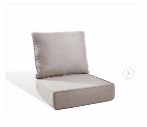 Upgrade your outdoor dining experience with the Plushcore 2-Piece Deep Seating Cushion Set in beige